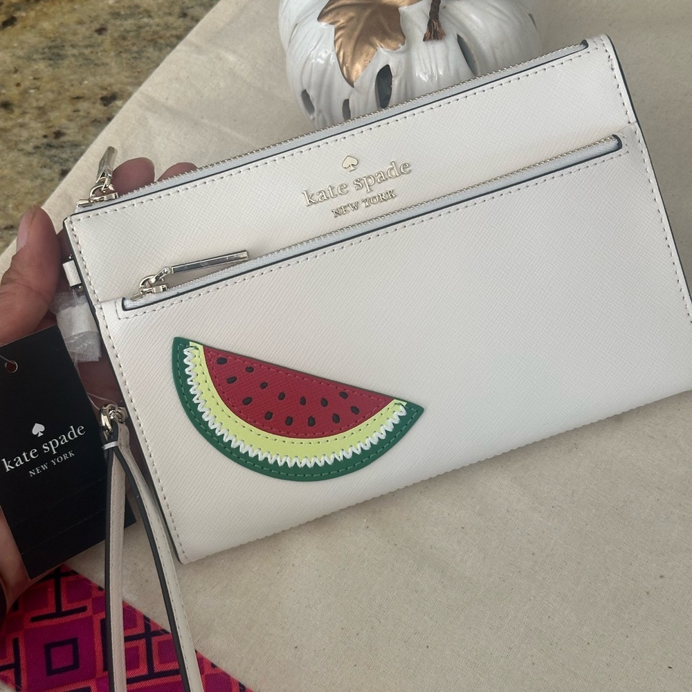 Unique 🍉 new Kate spade leather wallet wristlet - Picture 4 of 9